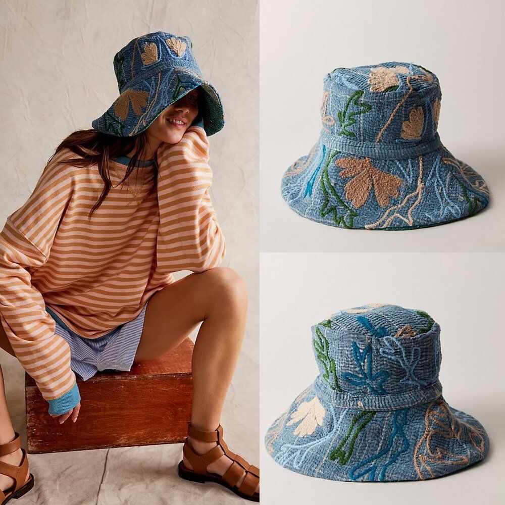 Free People Vintage Kantha Bucket Hat NWOT $98 - Picture 8 of 8